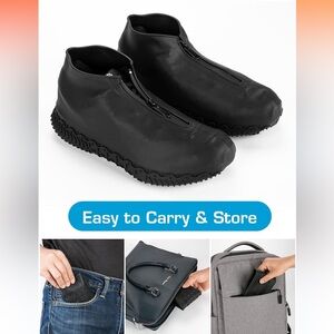 ‼️Shoe Rain Cover Black Reusable Non-Slip